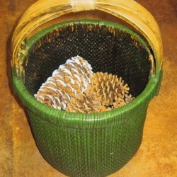 Handwoven Green Basket Handwoven Green Basket