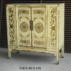 White Tibet Style Cabinet